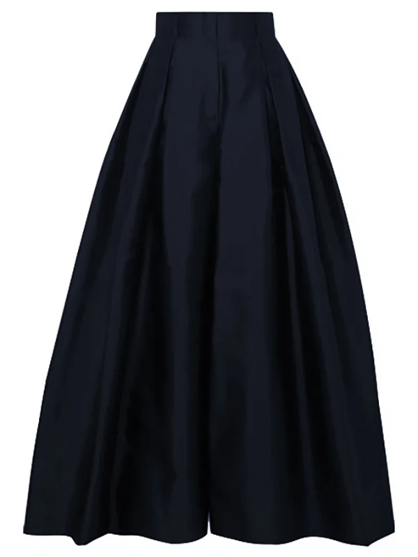 Hoge taille geplooide rok - elegante maxi rok voor dames - Bakkermode.nl