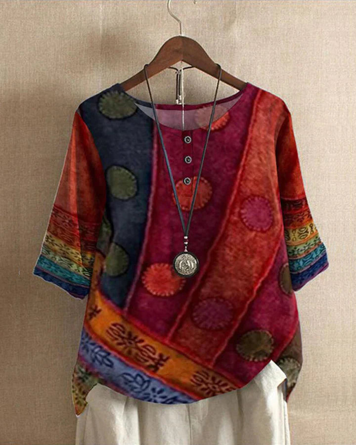 Boho-top - levendige dames tuniek