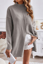 Dames oversized gebreide trui - gezellige long sleeve sweater voor een dagelijkse chique look