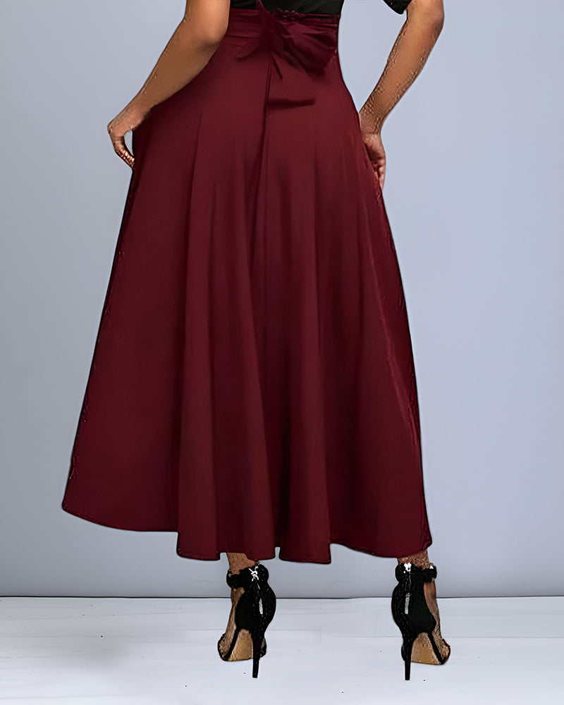 Maxi rok - stijlvolle dames met hoge taille en geplooid ontwerp