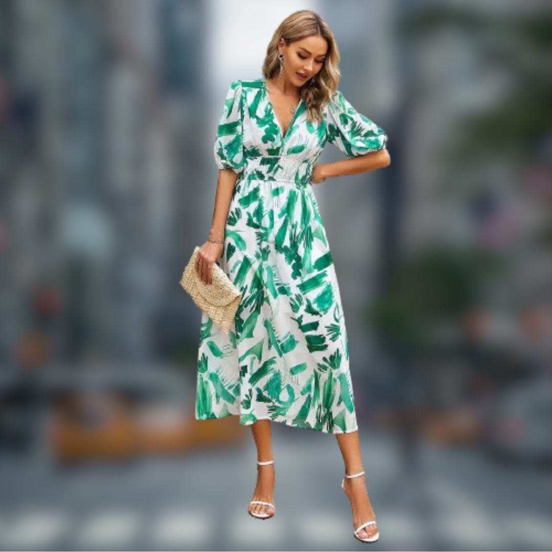 Maxi jurk - stijlvolle damesjurk met print