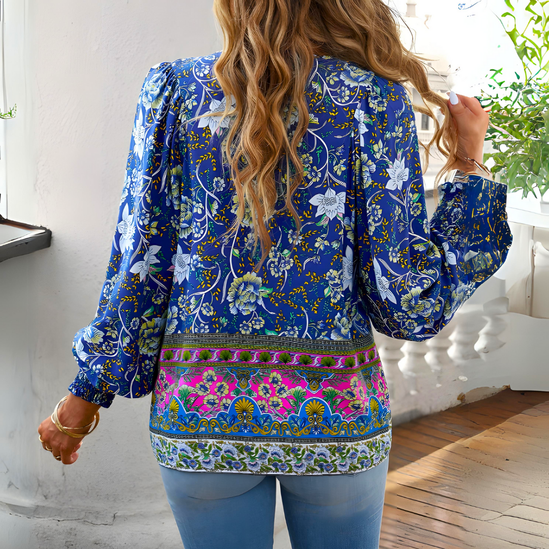 Bloemenprint blouse - elegante, luchtige top voor dames