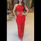 Gehaakte zomerjurk - elegante maxi jurk met uitsparingen