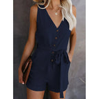 Chic jumpsuit met tailleband - veelzijdige dames zomerplaysuit