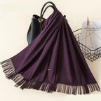 Kasjmieren winterash shawl - luxe dameswrap - Bakkermode.nl