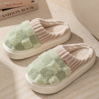 Warme pantoffels - dames huis slippers met geruit patroon en pluche voering - Bakkermode.nl