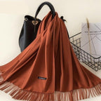 Kasjmieren winterash shawl - luxe dameswrap - Bakkermode.nl