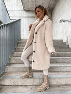 Faux fur trenchcoat - stijlvolle lange damesouterwear