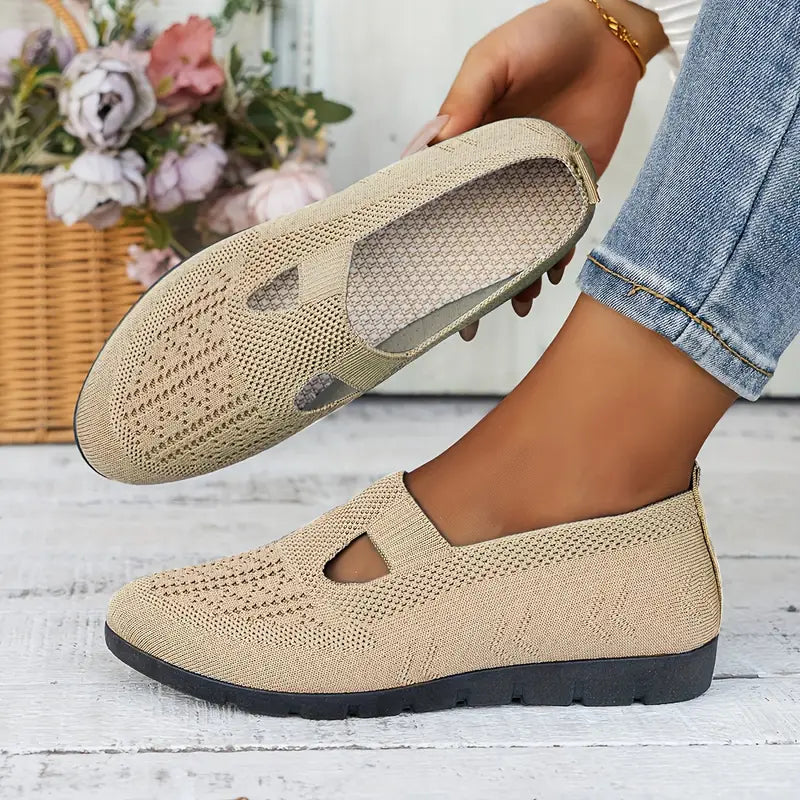 Dames slip-on fitness & dansschoenen - ademend breiwerk voor casual gebruik