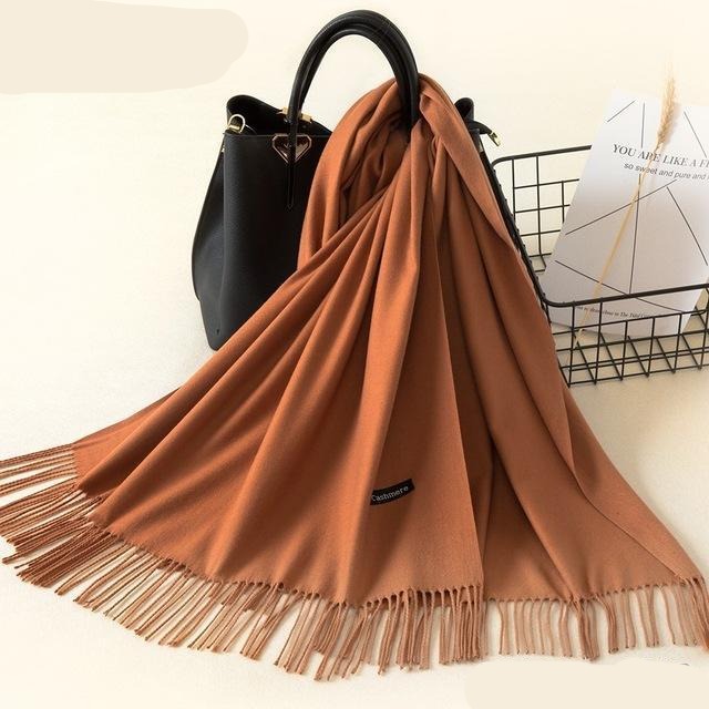 Kasjmieren winterash shawl - luxe dameswrap - Bakkermode.nl