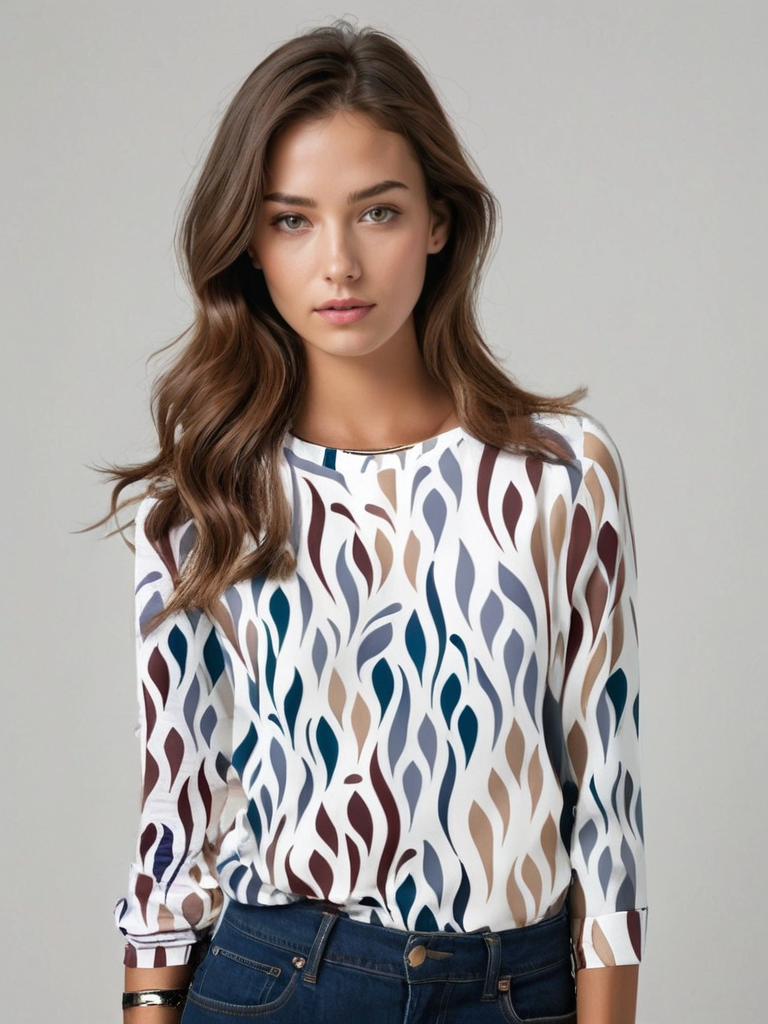 Langarmige top - multicolour dames blouse voor casual stijl