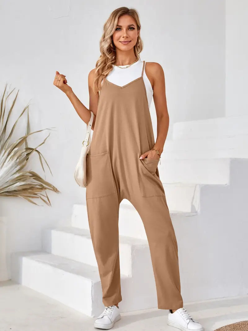 Dames katoenen dungarees met relaxte pasvorm - casual overalls voor elke dag