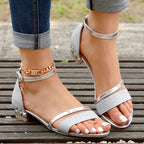 Dames sandalen met elegante open teen en enkelband - voor zomerse uitjes