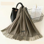 Kasjmieren winterash shawl - luxe dameswrap - Bakkermode.nl