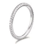 Diamanten trouwring - elegante zilveren eeuwigdurende band voor dames