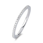 Diamanten trouwring - elegante zilveren eeuwigdurende band voor dames