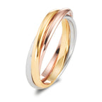 Tricolor ring - elegante damesring in drie kleuren