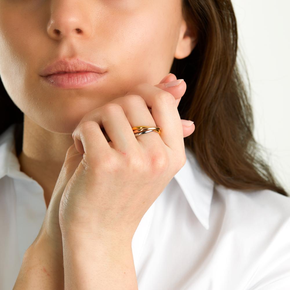 Tricolor ring - elegante damesring in drie kleuren