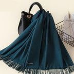 Kasjmieren winterash shawl - luxe dameswrap - Bakkermode.nl