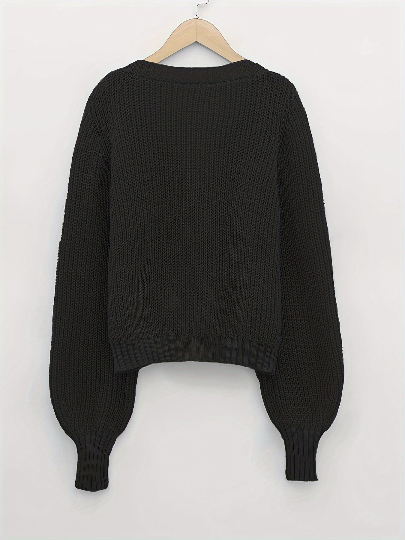 Gebreide cardigan - vrouwelijke chunky knit button-up sweater