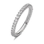 Eternity ring - rhodium-plated zilveren damesring met zirconia