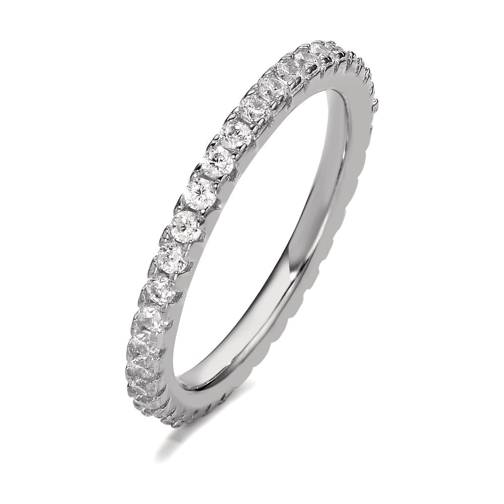 Eternity ring - rhodium-plated zilveren damesring met zirconia