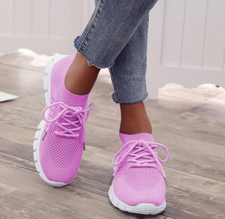 Dames sneakers - lichtgewicht ademende schoenen met flexibele zool - Bakkermode.nl
