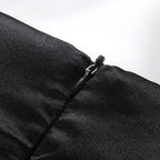 Elegante avondjurk - zwarte gelaagde damesjurk