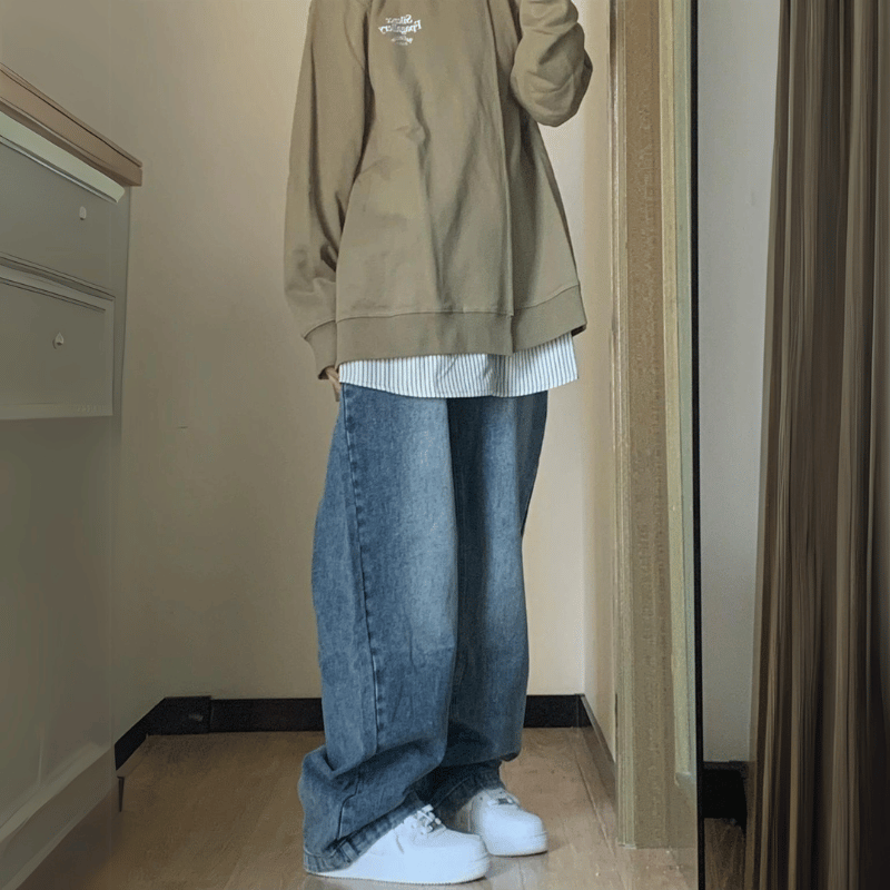 Dames baggy jeans - high waisted blauwe denim broeken voor casual gelegenheden - dagelijkse stijl & gemak