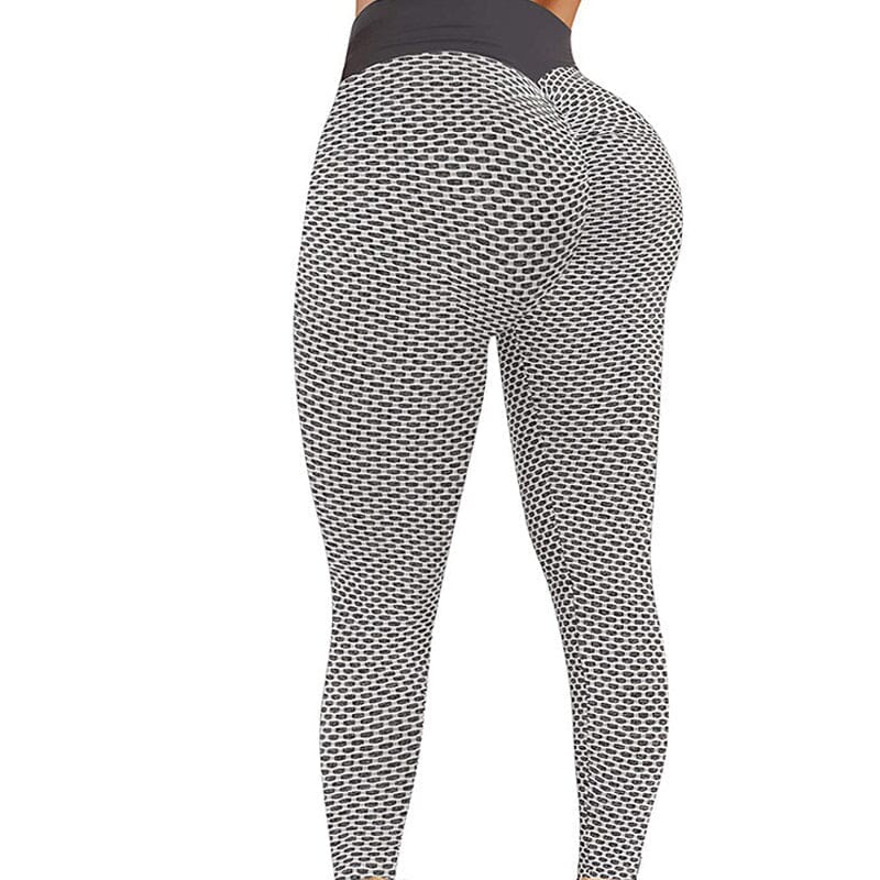 Dames hoge taille yoga leggings - ademende stretch fitnessbroeken