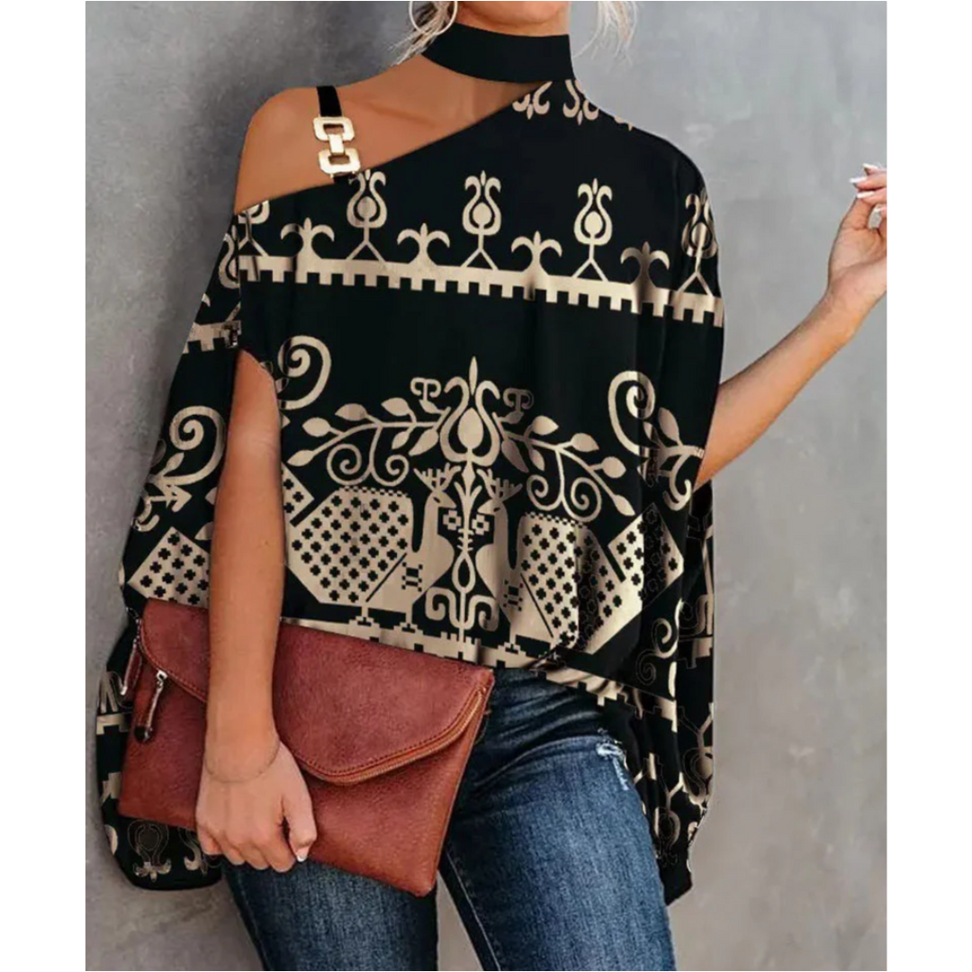 Trendy off-shoulder top voor vrouwen - lichte blouse voor dagelijkse uitjes