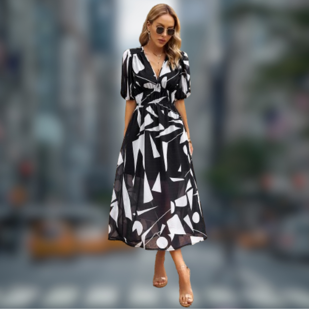 Maxi jurk - stijlvolle damesjurk met print