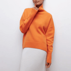 Vrouwen oversized turtleneck trui van luxe breiwerk - voor casual lagen in de herfst & winter