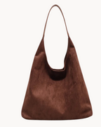 Dames suede hobo tas - stijlvolle dagelijkse tote voor werk en vrije tijd