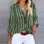 Dames casual blouse - lichtgewicht gestreept top voor elke dag