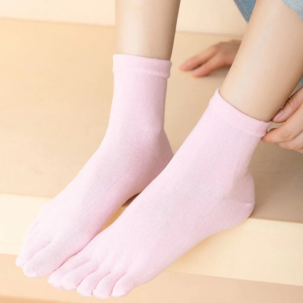 5-delige set teentjesokken - unieke katoenen vijfteensokken voor dames