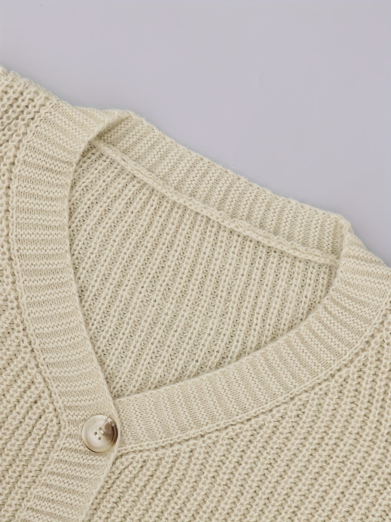 Gebreide cardigan - vrouwelijke chunky knit button-up sweater