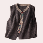 Garen gebreide mouwloze vest - elegante dames cardigan