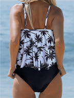 2-delig dames tankini set met hoge taille broekjes - stijlvolle strandoutfit