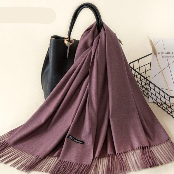 Kasjmieren winterash shawl - luxe dameswrap - Bakkermode.nl