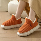 Warme pluchen pantoffels dames - zachte comfortabele slippers voor thuis - Bakkermode.nl