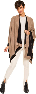 Reversible sjaal - elegante twee-kleurige dameswrap - Bakkermode.nl