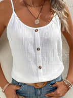 Dames camisole top - lichte knoopsluiting voor een trendy zomerlook