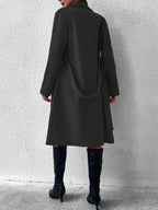 Trenchcoat - stijlvolle lange damesjas met strikriem en knoopdetails