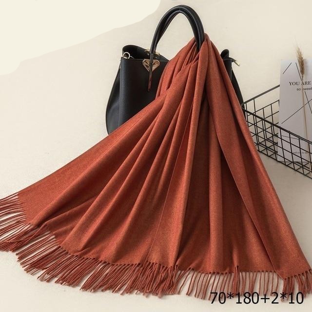 Kasjmieren winterash shawl - luxe dameswrap - Bakkermode.nl