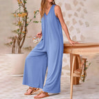 Dames jumpsuit - stijlvolle mouwloze all-in-one outfit voor een ontspannen look