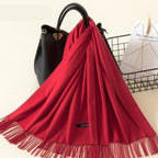 Kasjmieren winterash shawl - luxe dameswrap - Bakkermode.nl