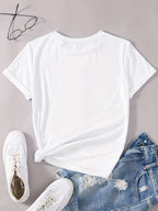 Dames t-shirt met hartprint - zachte casual wear voor dagelijkse stijl