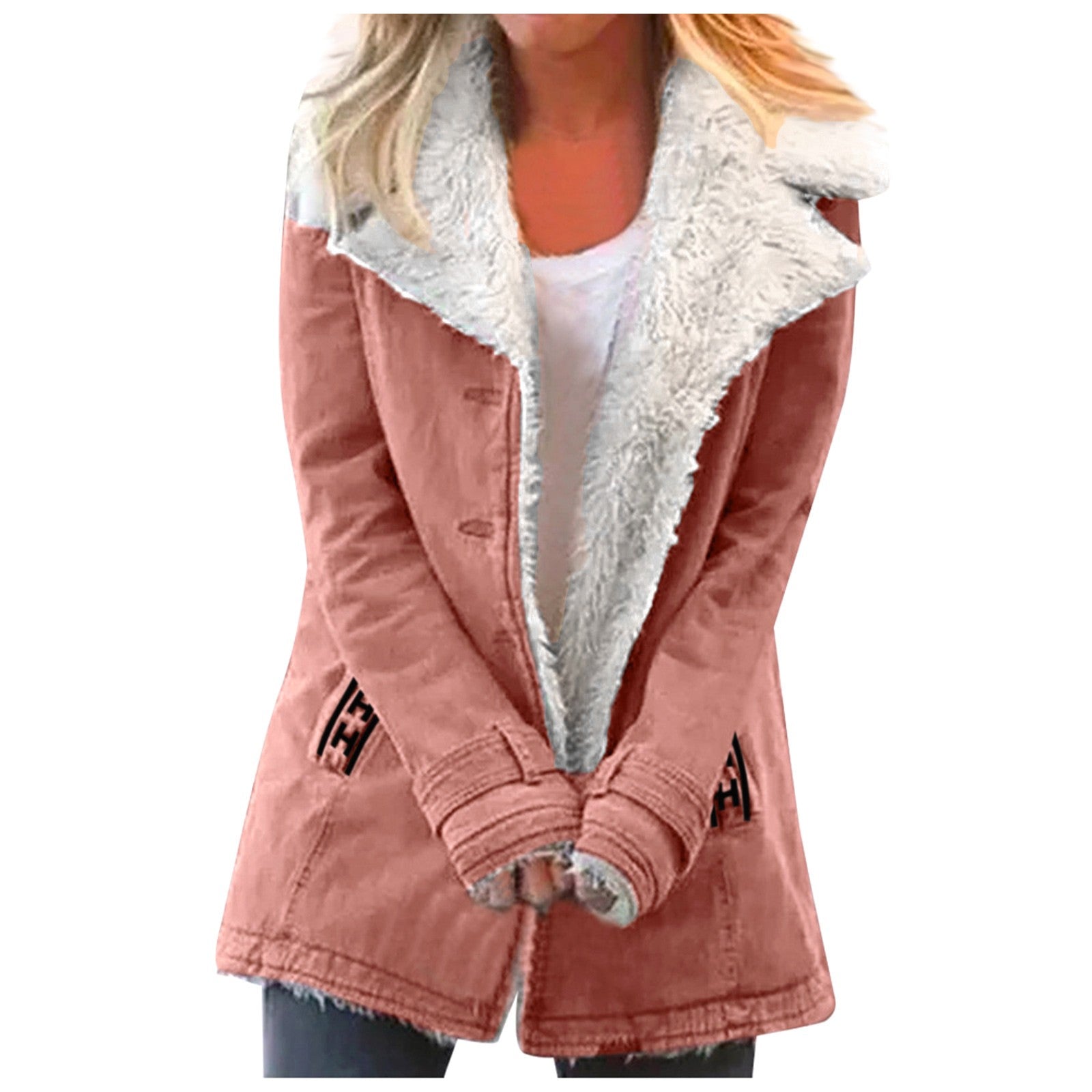Damesjas met faux shearling voering - elegante wintercoat voor vrouwen