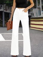 Wijdvallende witte jeans - stijlvolle denim broek voor dames